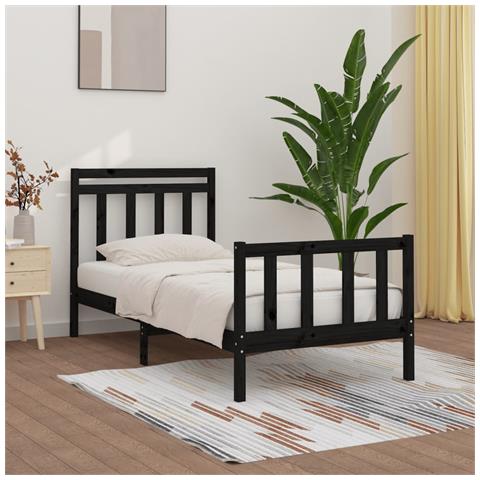 Giroletto Nero In Legno Massello Di Pino 100x200 Cm - Foto 8