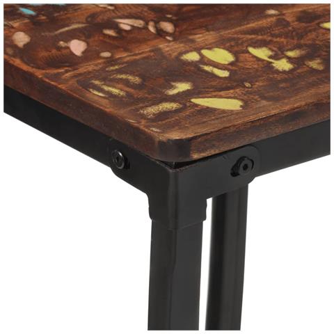 Sedie Da Bar 4 Pz In Legno Massello Di Recupero - Foto 8