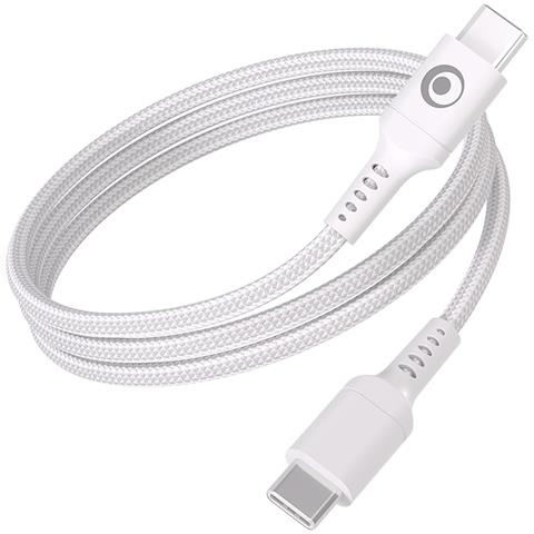 Cavo Intrecciato Da Usb-c A Usb-c 2m 5a Pd 100w Ultra Resistente, Bianco - Foto 1