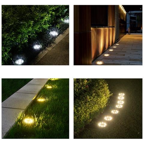Luci Da Terra A Energia Solare Led Con Cornice Nera  8 - Foto 4