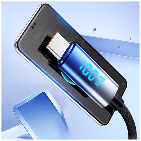 Cavo Usb-c A Usb-c Con Display Digitale Nascosto Zl-tk18 2 Metri - Foto 6