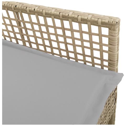 Sedie da Giardino 2 pz con Cuscini Beige in Polyrattan - Foto 9