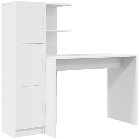 Scrivania con Storage Bianca in Legno Ingegnerizzato - Foto 1