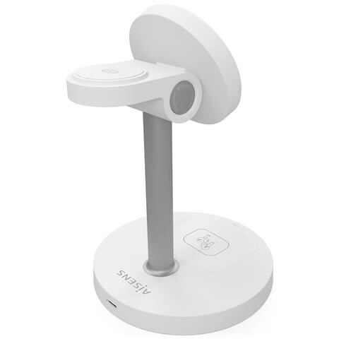 ASCH-15W3WC065-W Caricabatterie per dispositivi mobili Cuffie, Smartphone, Orologio intelligente Bianco USB Carica wireless Interno - Foto 2