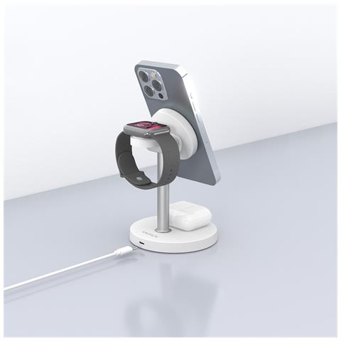 ASCH-15W3WC065-W Caricabatterie per dispositivi mobili Cuffie, Smartphone, Orologio intelligente Bianco USB Carica wireless Interno - Foto 7