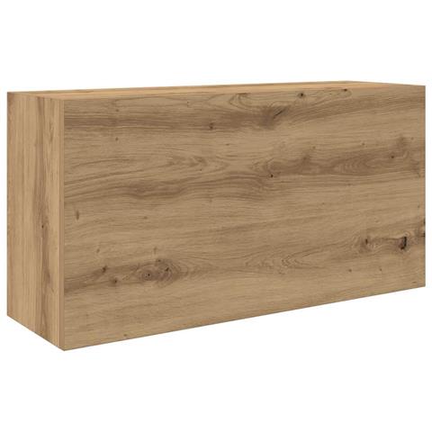 Mobiletto da Bagno Rovere Artigianale 80x25x40 cm in Truciolato - Foto 1