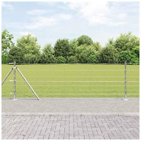 Recinzione Metallica Saldato con Base in Cemento 100 x 0,8 m - Foto 2