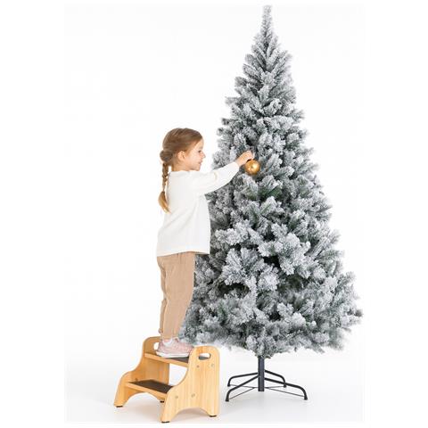 Albero Di Natale Innevato Bianco Winter Palace Foltissimo 150cm 550 Rami Innesto - Foto 1