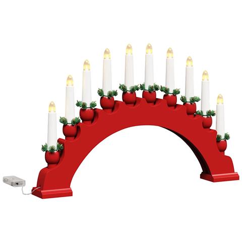 Arco di Candele di Natale con 10 Candele LED Rosso - Foto 1