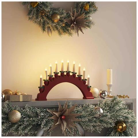 Arco di Candele di Natale con 10 Candele LED Rosso - Foto 2