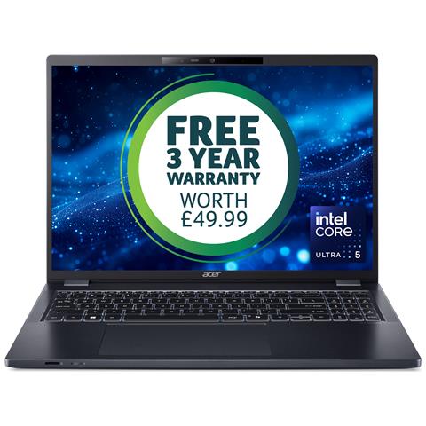 Notebook TravelMate P4 TMP416-53-TCO-50Y0 Copilot+ PC Intel Core Ultra 5 125U Monitor 16" WUXGA RAM 16GB SSD 512GB Windows 11 Pro - Foto 1