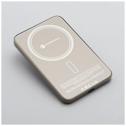 Power Bank Pack Batteria Emergenza 5000 Mah Slim Ricarica Magsafe 15w Begie Per Smartphone - Foto 2