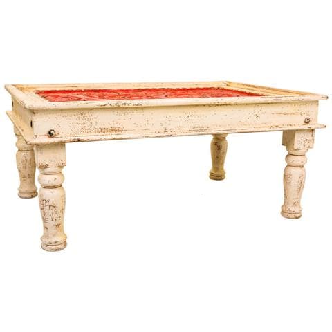 Tavolino Da Caffè In Legno Finitura Artigianale 110x78x48h Cm - Foto 1