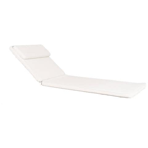 Cuscino Per Sdraio Andorra-bianco-cotone-200x62x6 Cm - Foto 1