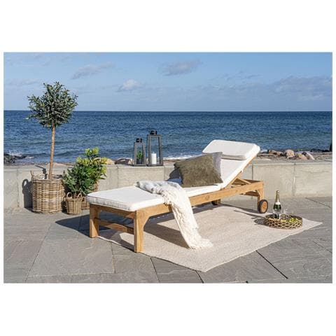 Cuscino Per Sdraio Andorra-bianco-cotone-200x62x6 Cm - Foto 5