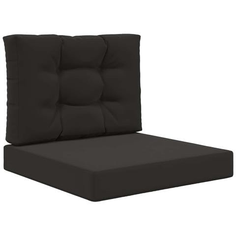 Cuscino per divano da esterno 2 pcs Nero Poliestere - Foto 1