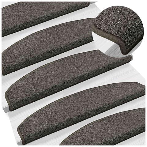 Tappetini per scale autoadesivi 15 pcs Grigio Scuro - Foto 2