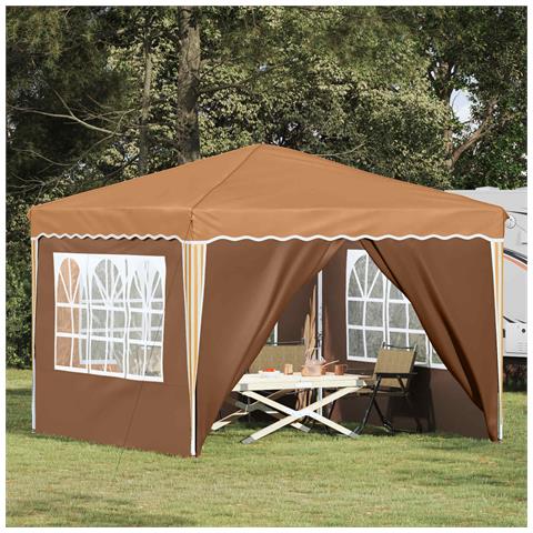 Tenda per feste a pop-up 288 x 288 x 245 cm Beige - Foto 2