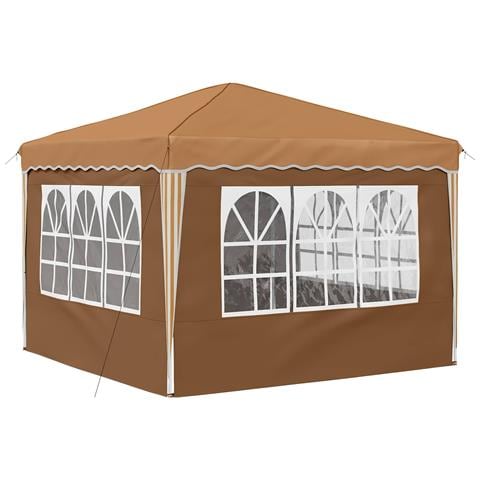 Tenda per feste a pop-up 288 x 288 x 245 cm Beige - Foto 9