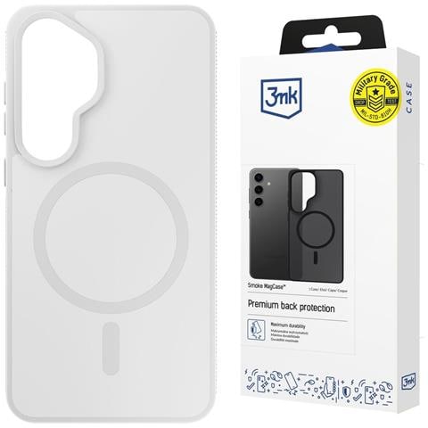 3mk Smoke Magcase Per Samsung Galaxy S25, Bianco Trasparente - Foto 2