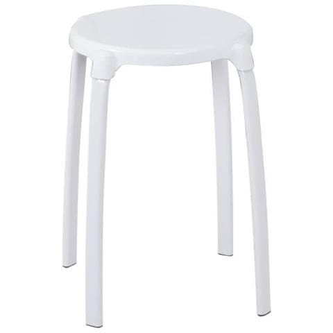 A1050101 - Sgabello Da Bagno, Rotondo, Promo, Bianco - Foto 1