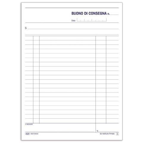 Buoni Consegna 33x3 Copie Autoricalcante 22,5x14,8 Verticale - Foto 1