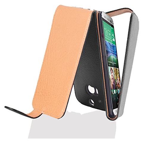 Custodia Compatibile Con Htc One M8 In Nero Ossido - Coperchio Protettivo In Design Flip Realizzato In Similpelle Testurizzata - Foto 1