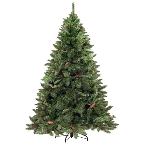 Albero di Natale Vienna, Albero artificiale extra folto, Albero effetto reale in PVC con Pigne incluse, 1072 rami, Altezza cm 210 - Foto 3