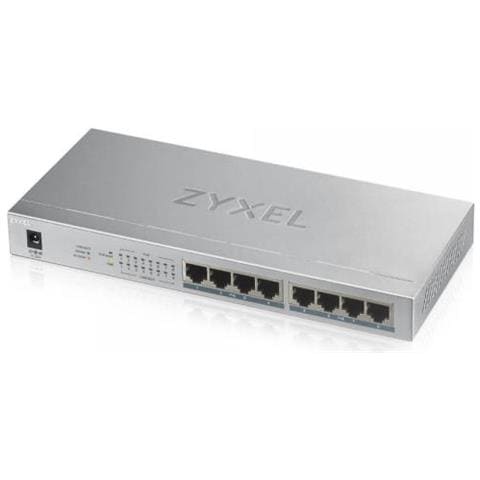 Gs1008hp Non Gestito Gigabit Ethernet [10/100/1000] Argento Supporto Power Over Ethernet [ poe] (Gs1008-hp, 8 Port Gigabit Poe+ Unmanaged Desktop)  - Foto 1