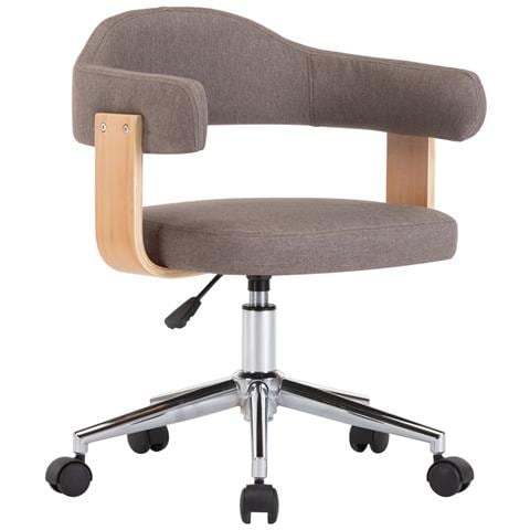 Sedia da Ufficio Girevole Talpa in Legno Piegato e Tessuto - Foto 1