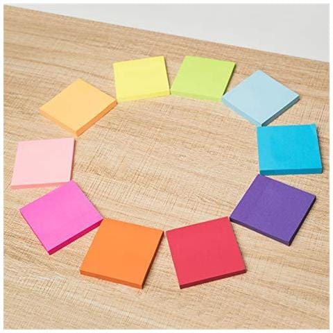 6 Colore Brillante Appiccicoso Note 76 X 76 Mm 100 Fogli Pad Appiccicoso Emissione Migliorata (confezione Da 12) - Foto 4