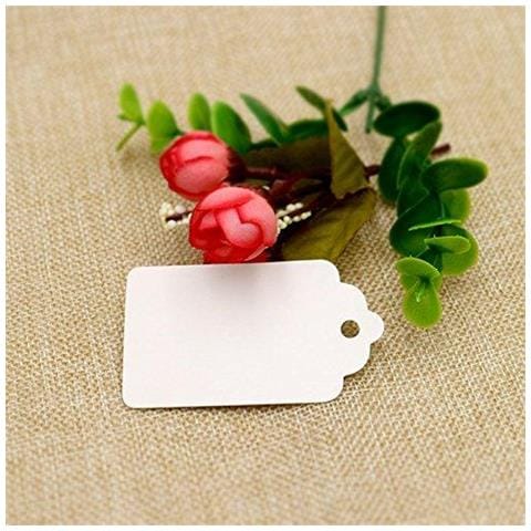 100 Pcs Regalo Di Nozze Di Carta Etichette 7cm 4cm Carta Bianca Tag Crafts Hang Etichette Con Juta Spago 30 Metri Di Lunghezza Per Decorazioni Di Natale - Foto 4