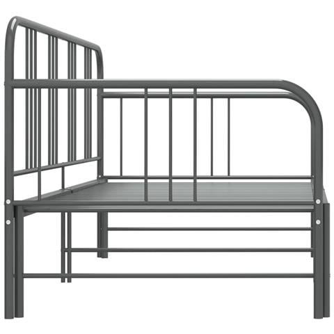Telaio Divano Letto Estraibile Grigio In Metallo 90x200 Cm - Foto 2