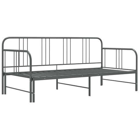 Telaio Divano Letto Estraibile Grigio In Metallo 90x200 Cm - Foto 10