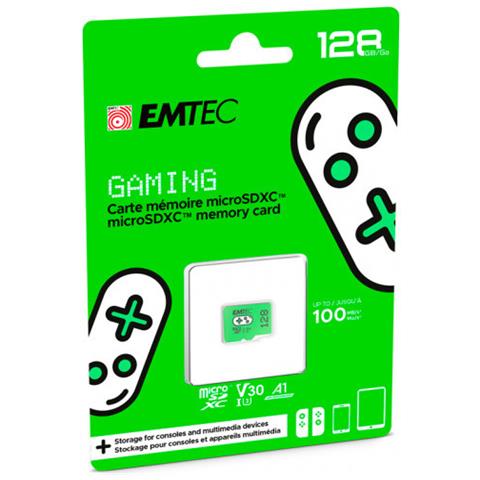 Scheda Di Memoria Da Gioco Emtec Microsdxc Uhs-i U3 V30 Da 128 Gb (verde) - Foto 4