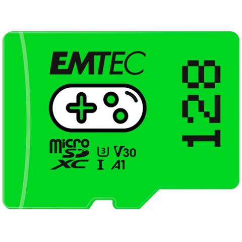 Scheda Di Memoria Da Gioco Emtec Microsdxc Uhs-i U3 V30 Da 128 Gb (verde) - Foto 1