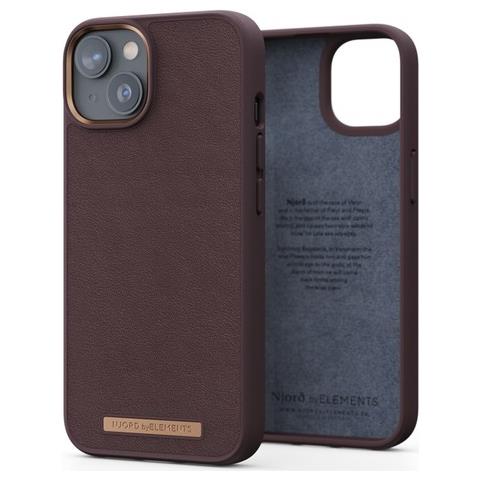 Cover Per Iphone 14 In Vera Pelle, Marrone Scuro - Foto 2