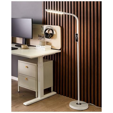 Lampada Da Terra A Led Aries Con Dimmer Metallo Bianco - Foto 7