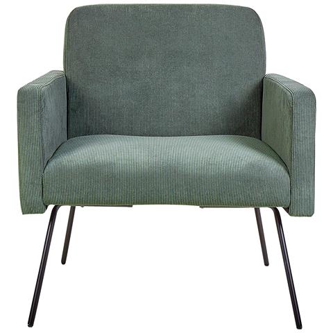 Poltrona Velluto A Coste Verde Scuro Narken - Foto 2