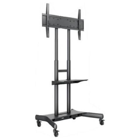 Carrello EDU 800×600 con Mensola per TV o Monitor fino a 86" Colore Nero - Foto 1