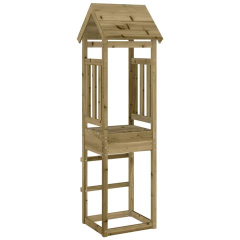 Torre Da Gioco 52,5x46,5x206,5 Cm In Legno Di Pino Impregnato - Foto 3