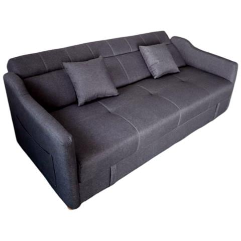Adare Divano Letto A 3 Posti Con Box In Tessuto Grigio Scuro - Foto 2