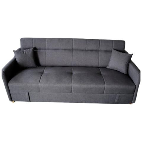 Adare Divano Letto A 3 Posti Con Box In Tessuto Grigio Scuro - Foto 1