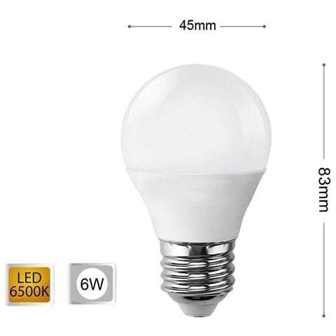 Lampadina Led 6 W Lampadine A Sfera Luce Bianca E27 6w E 27 G45 - Foto 1