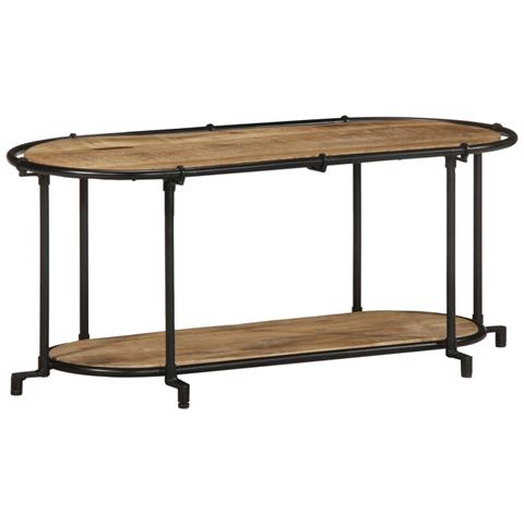 Mobile Porta Tv 100x42x40 Cm In Massello Di Mango Grezzo - Foto 3