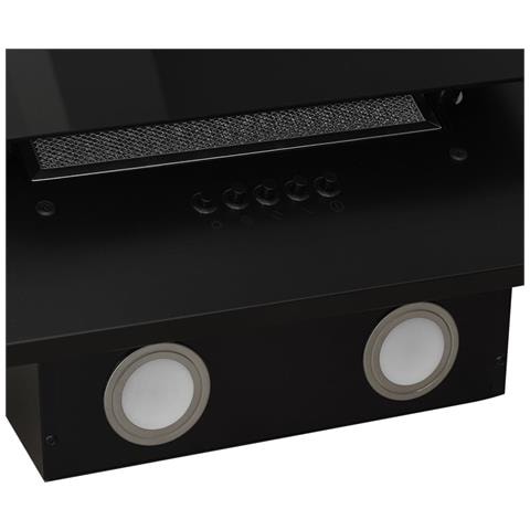 Cappa a Parete 90 cm in Acciaio Inox e Vetro Temperato Nero - Foto 10