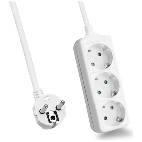 262787 prolunghe e multiple 1,5 m 3 presa (e) AC Interno Bianco - Foto 1