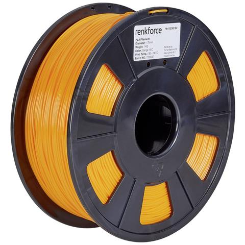 RF-4511208 materiale di stampa 3D Acido polilattico (PLA) Arancione 1 kg - Foto 1