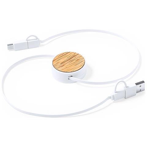 Cavo Caricatore Nature Di Cocco, Dati. Cavo Estensibile. Connessione Micro Usb, Tipo C E Lightning 9v Dc 2.1a - Foto 4