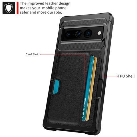 Elegante Custodia A Portafoglio Nera Per Google Pixel 8 Pro - Foto 2